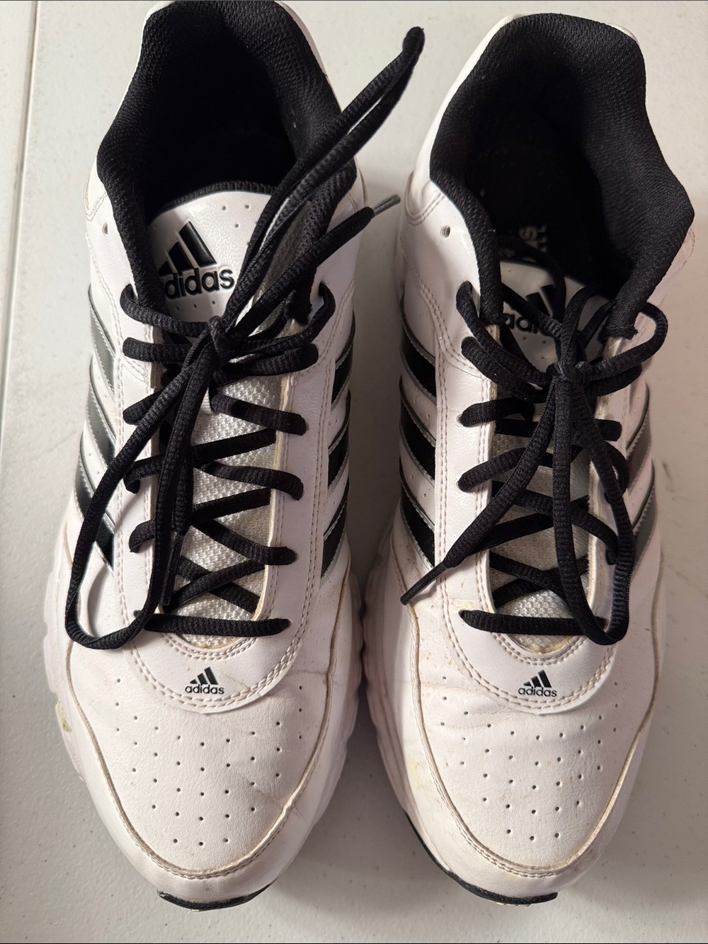 adidas White and Black Men's Athletic Sneakers